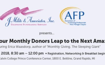 Major Donors Make the Splash, Monthly Donors Create the Pool!
