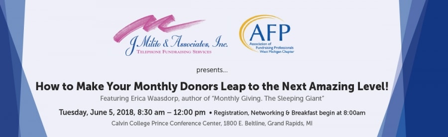 Major Donors Make the Splash, Monthly Donors Create the Pool!